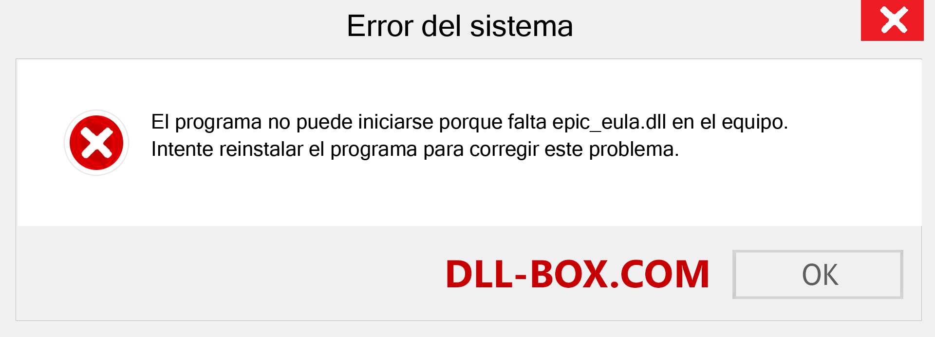 ¿Falta el archivo epic_eula.dll ?. Descargar para Windows 7, 8, 10 - Corregir epic_eula dll Missing Error en Windows, fotos, imágenes