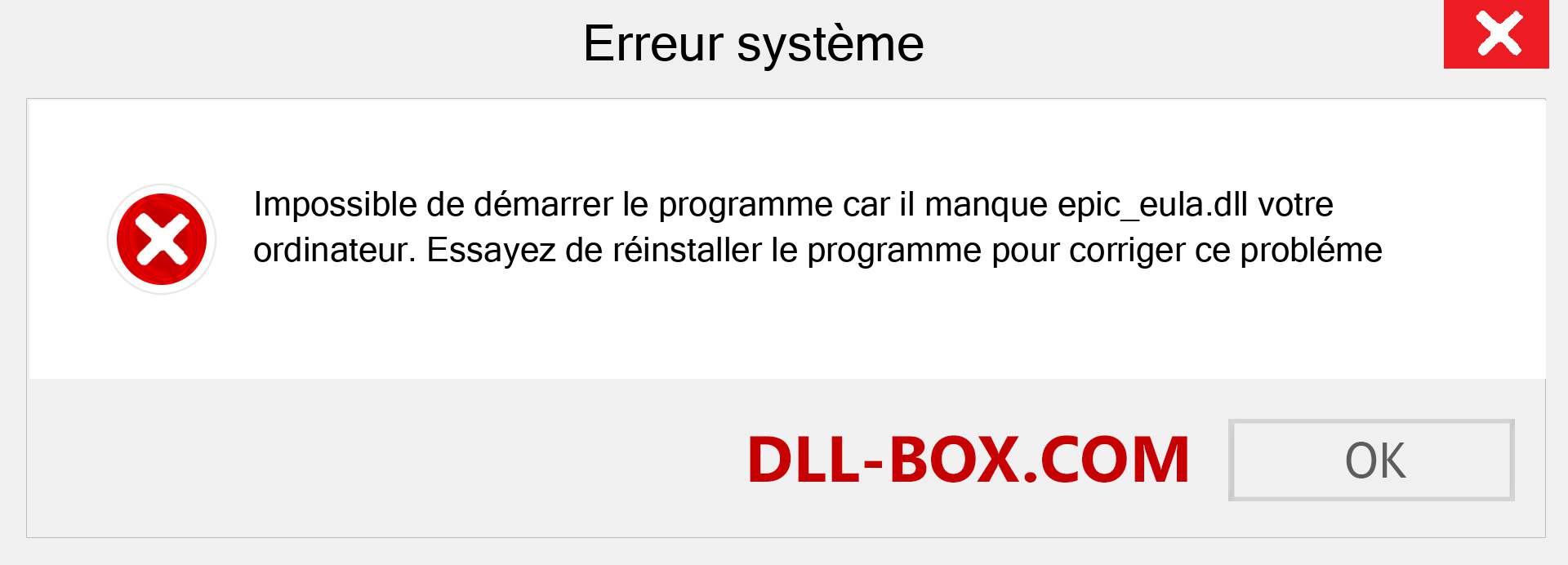 Le fichier epic_eula.dll est manquant ?. Télécharger pour Windows 7, 8, 10 - Correction de l'erreur manquante epic_eula dll sur Windows, photos, images